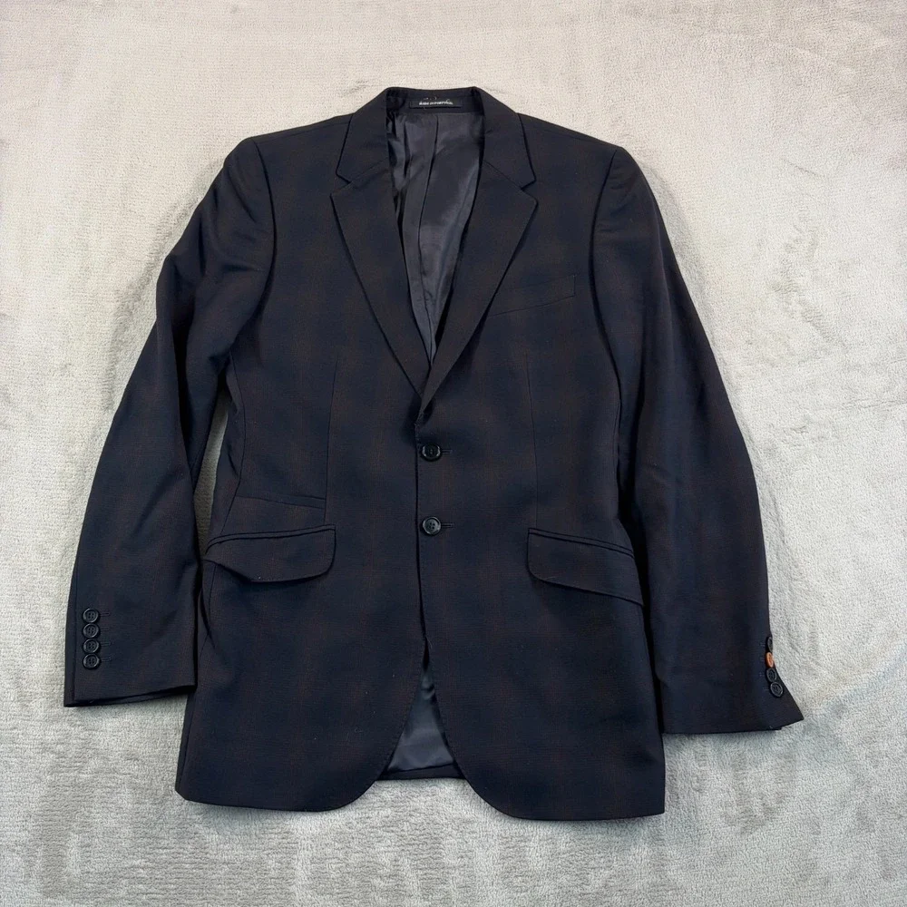 Paul Smith Sports Coat Blazer Jacket 38 Navy Multi Plaid Wool Designer $1295‎